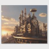 Neo-Victoriaans Steampunk Power Plant Cadeaupapier (Vlak)