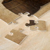 Neo-Victoriaans wereldreiziger Atlas Steampunk Map Legpuzzel (Zijkant)