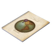 Neo-Victoriaans Westerne Hemisphere Map Steampunk Notitieboek (Linkerzijde)