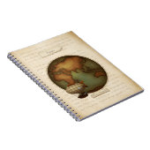 Neo-Victoriaans Westerne Hemisphere Map Steampunk Notitieboek (Rechterzijde)