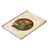 Neo-Victoriaans Westerne Hemisphere Map Steampunk Notitieboek (Linkerzijde)