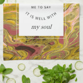 Neo Yellow Marble Christelijk Hymn Kitchen Towel Theedoek (Gevouwen)