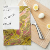 Neo Yellow Marble Christelijk Hymn Kitchen Towel Theedoek (Quarter Fold)