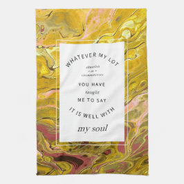 Neo Yellow Marble Christelijk Hymn Kitchen Towel Theedoek