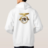 NeoAnkh 3D Eye of Horus & Winged Sun Disk Hoodie (Achterkant)