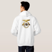 NeoAnkh 3D Eye of Horus & Winged Sun Disk Hoodie (Achterkant volledig)
