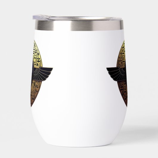 NeoAnkh 3D Golden Winged Ankh & Hieroglyphs Disk (Rechts)