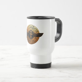 NeoAnkh 3D Golden Winged Ankh & Hieroglyphs Disk Reisbeker