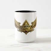 NeoAnkh Egyptian Eye of Horus Gold Winged Pyramid Mok (Midden)