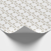 Neoclassical 3D Embossed Gold Gradient Wedding Cadeaupapier (Hoek)