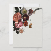 Neoclassicistisch Bloemenlicht & Luchtige Bruiloft Kaart (Achterkant)