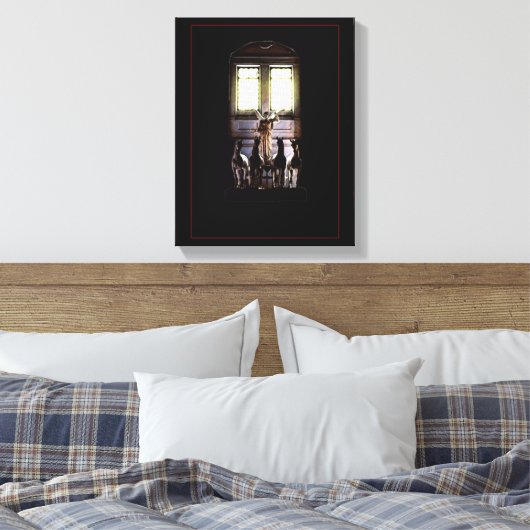 Neoclassicistisch marmeren beeldhouwdoek canvas afdruk (Insitu (Slaapkamer))