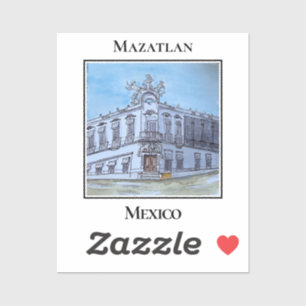 Neoclassicistische architectuur in historisch Maza Sticker