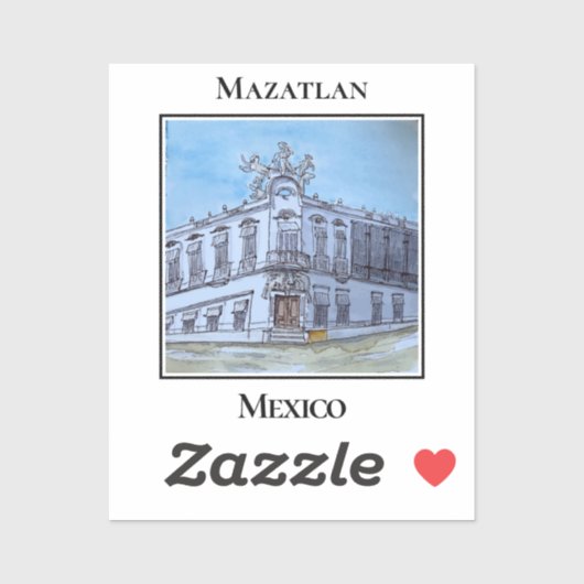 Neoclassicistische architectuur in historisch Maza Sticker (Vel)