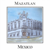 Neoclassicistische architectuur in historisch Maza Sticker (Voorkant)