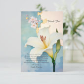 Neoclassicistische bloemensympathie dankjewel kaar bedankkaart (Staand voorkant)