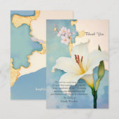 Neoclassicistische bloemensympathie dankjewel kaar bedankkaart (Voorkant / Achterkant)