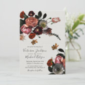 Neoclassieke Floral light & airy Wedding Kaart (Staand voorkant)