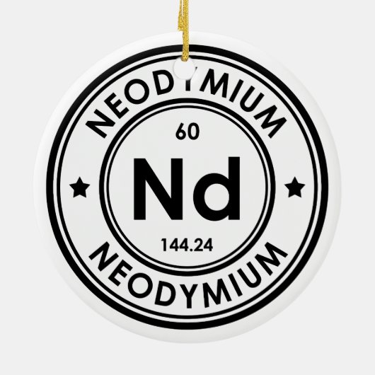 Neodymium Element keramisch Ornament (Achterkant)