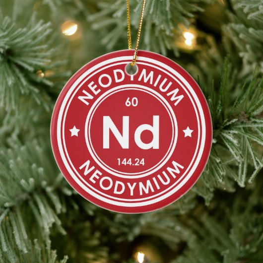 Neodymium element rood keramisch Ornament (Boom)