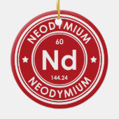 Neodymium element rood keramisch Ornament (Achterkant)