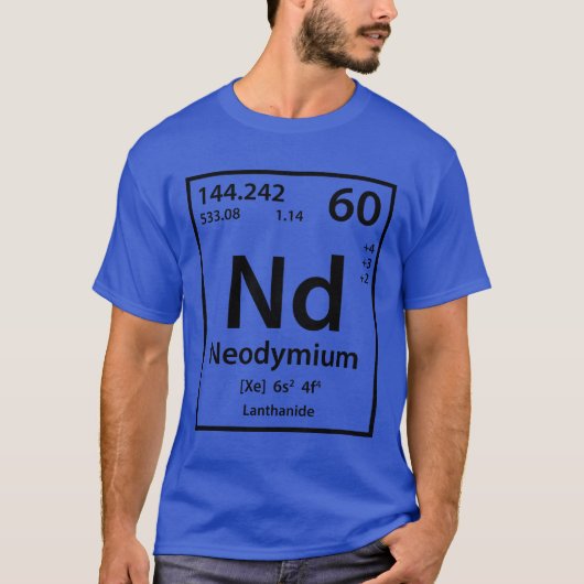 Neodymium Element (zwart) T-shirt (Voorkant)