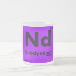 Neodymium | Periodieke tabel van elementen Matglas Koffiemok