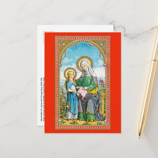 NeoGothic St. Anne en Young Mary (SAU 29) Briefkaart (Voorkant / Achterkant in situ)