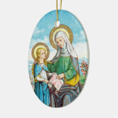 NeoGothic St. Anne en Young Mary (SAU 29) Keramisch Ornament (Links)