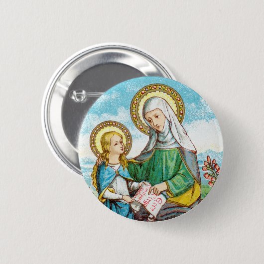 NeoGothic St. Anne en Young Mary (SAU 29) Ronde Button 5,7 Cm (Voorkant /achterkant)