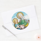 NeoGothic St. Anne en Young Mary (SAU 29) Ronde Sticker (Envelop)