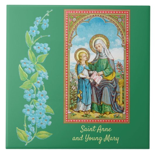 NeoGothic St. Anne en Young Mary (SAU 29) Tegeltje (Voorkant)