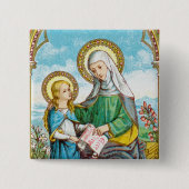NeoGothic St. Anne en Young Mary (SAU 29) Vierkante Button 5,1 Cm (Voorkant)