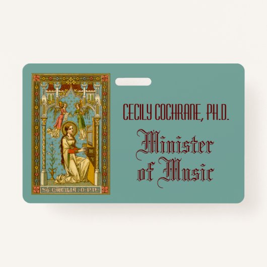 NeoGothic St. Cecilia of Rome (BNG 02) Badge (Voorkant)