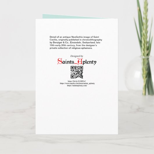 NeoGothic St. Cecilia of Rome (in detail; BNG 02) Kaart (Achterkant)