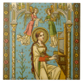 NeoGothic St. Cecilia of Rome (in detail; BNG 02) Tegeltje