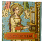 NeoGothic St. Cecilia of Rome (in detail; BNG 02) Tegeltje (Voorkant)