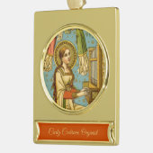 NeoGothic St. Cecilia of Rome (in detail; BNG 02) Verguld Banner Ornament (Links)