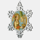 NeoGothic St. Cecilia van Rome (BNG 02) Tin Sneeuwvlok Ornament (Rechts)