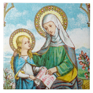 Neogotische Sint-Anna en jonge Maria (SAU 29) Tegeltje