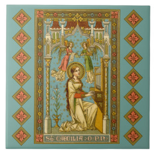 NeoGotische St. Cecilia van Rome (BNG 02) Tegeltje