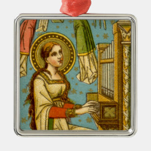 NeoGotische St. Cecilia van Rome (detail; BNG 02) Metalen Ornament
