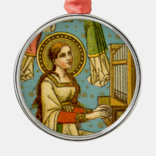 NeoGotische St. Cecilia van Rome (detail; BNG 02) Metalen Ornament