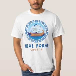 Neoi Poroi, Griekenland Greek Ship Design Heren T-shirt