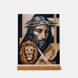 Neokubistische elegantie: een eerbetoon acryl bord