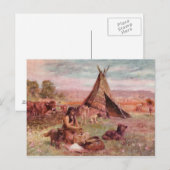 Neolithic Homestead Antiek print Briefkaart (Voorkant / Achterkant)
