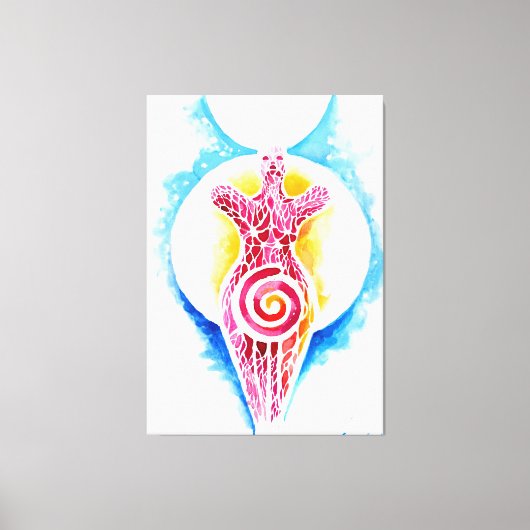 Neolithische godin van de vruchtbaarheid met de zo canvas afdruk (Voorkant)