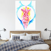 Neolithische godin van de vruchtbaarheid met de zo canvas afdruk (Insitu (Slaapkamer))