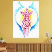 Neolithische godin van de vruchtbaarheid met de zo canvas afdruk (Insitu (Woonkamer))