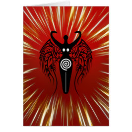 Neolithische Natuur godin met stammenvleugels!